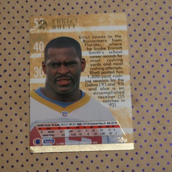 Errict Rhett #306 Football Card - Picture 2 of 2